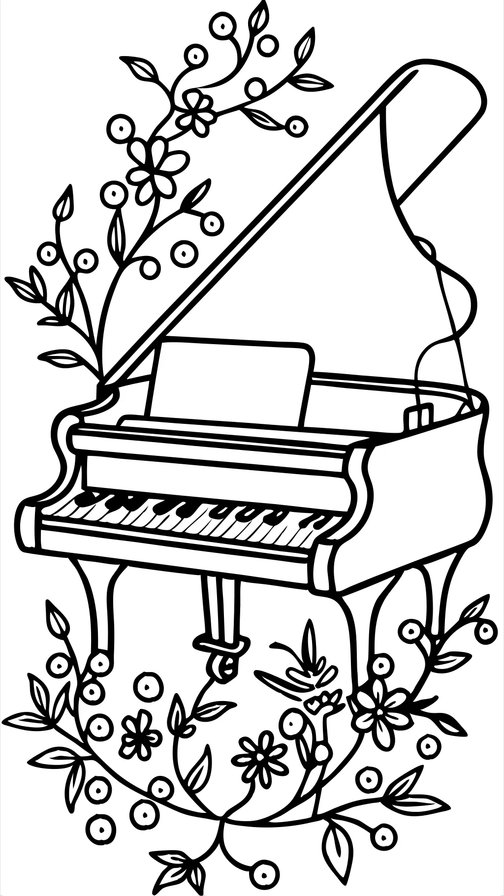 piano coloring page